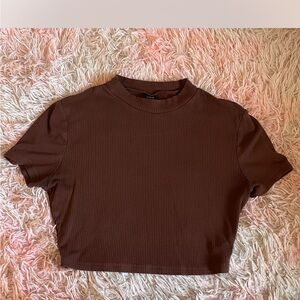 Brown Crop Top